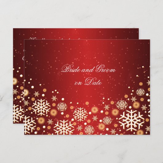 Luxe Gold Christmas Spirit Save date card Aankondigingskaart (Voorkant / Achterkant)