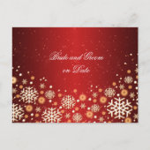 Luxe Gold Christmas Spirit Save date card Aankondigingskaart (Voorkant)