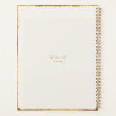 Luxe Gold Edge Mauve Pink White Waterverf Florals Planner (Achterkant)