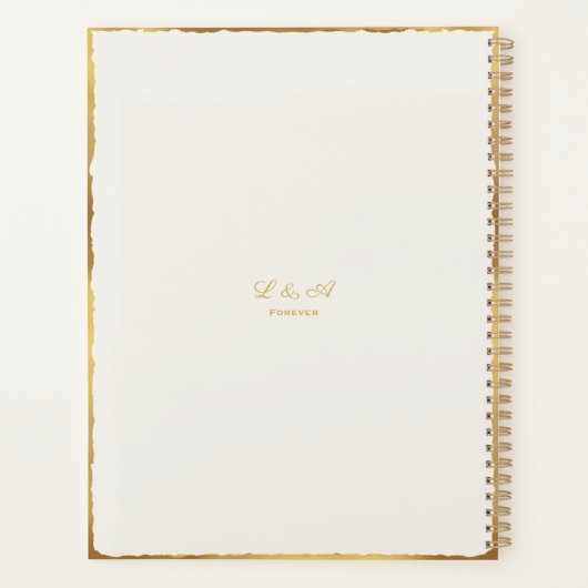 Luxe Gold Edge Mauve Rose Aquarelle Blanche (Dos)