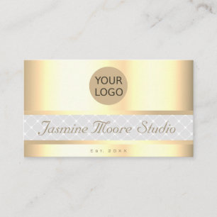 Luxe Gold Effect Custom Logo Services Openingstijd Visitekaartje