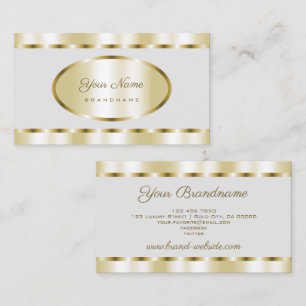 Luxe Gold-effect en lichte grijze Professional Visitekaartje
