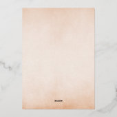 Luxe  Gold Foil Baby shower Uitnodiging (Achterkant)