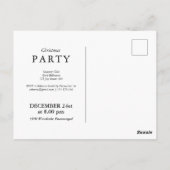 Luxe Gold Foil Black Christmas Party Invitations (Dos)