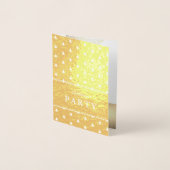 Luxe Gold Foil White Christmas Party Invitations (Devant)