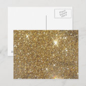 Luxe Gold Glitter - gedrukt Afbeelding Briefkaart (Voorkant / Achterkant)