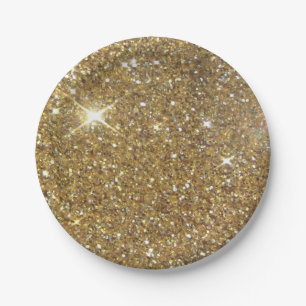 Luxe Gold Glitter - gedrukt Afbeelding Papieren Bordje