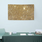 Luxe Gold Glitter - gedrukt Afbeelding Spandoek (Beurs)