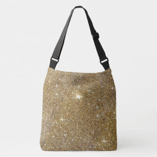 Luxe Gold Glitter-printer Crossbody Tas