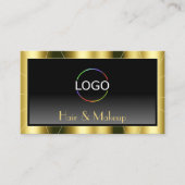 Luxe Gold Lijst zwarte gradiënt met Logo Visitekaartje (Voorkant)