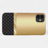 Luxe Gold met aangepaste naam elegant Case-Mate iPhone Case (Achterkant (horizontaal))