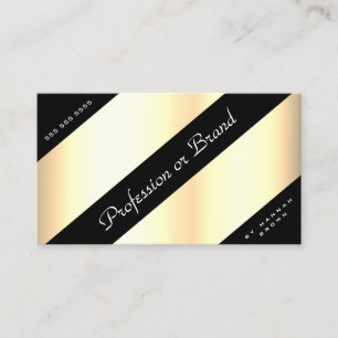Luxe Gold Ombre Modern Black Lines Boutique Visitekaartje