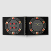 Luxe Gold Poker Chip Casino Wedding Gastenboek (Volledig)