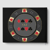 Luxe Gold Poker Chip Casino Wedding Gastenboek (Achterkant)