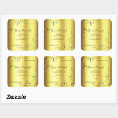 Luxe Gold Product Label -  hoekgrenzen (Vel)