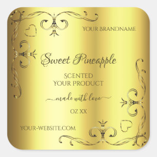 Luxe Gold Product Label - hoekgrenzen