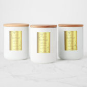 Luxe Gold Product Label -  hoekgrenzen Voedselcontainer Etiket (Flessen)