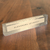 Luxe Gold Professionele Folie Modern Naambordje (Zijkant)