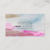 Luxe Gold Rose et Blue Paint carte de visite (Dos)