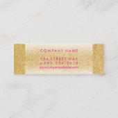 Luxe Gold Shimmer Mini Visitekaartje (Achterkant)