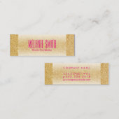 Luxe Gold Shimmer Mini Visitekaartje (Voorkant / Achterkant)