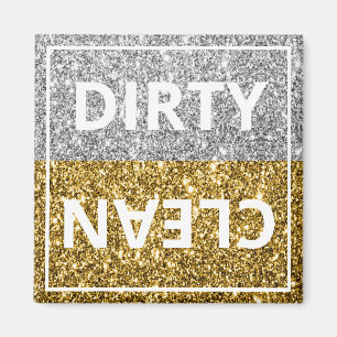 Luxe Gold Silver Glitter Shine Dishwaser Magnet Magneet
