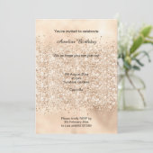 LUXE GOLD SPARKLE PARTY INVITATION MÉTALLIQUE (Debout devant)