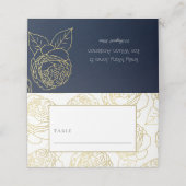 LUXE GOLD WHITE NAVY ELEGANT ROOS FLORAL WEDING (Buitenkant ongevouwen)