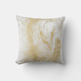 LUXE GOLD WHITE PEARL MARBLE INSPIRED CUSHION KUSSEN