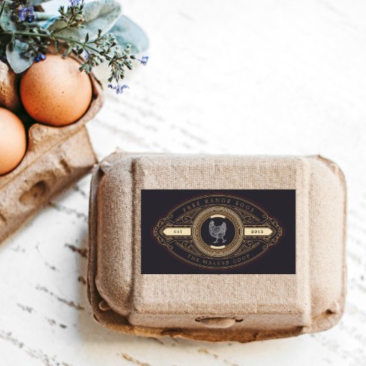Luxe  Golden Egg Carton Label