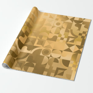 Luxe golden geometrisch naadloos patroon cadeaupapier
