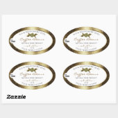 Luxe Golden Glitter White Product Label Voeg Logo  (Vel)