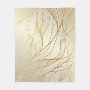 Luxe golden golven: premium  design fleece deken