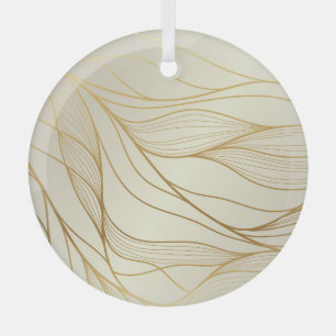 Luxe golden golven: premium design glas ornament