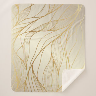 Luxe golden golven: premium  design sherpa deken