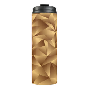Luxe golden polygon patroon thermosbeker
