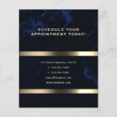 Luxe goud en blauw marmer notaris flyer (Achterkant)