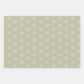 Luxe Goud en Ivoor Patterned Inpakpapier Vel (Voorkant)