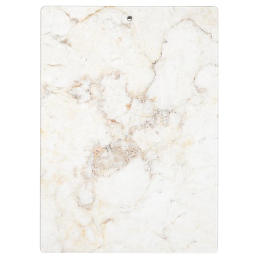 Luxe goud en witte marmer persoonlijk klembord (Achterkant)