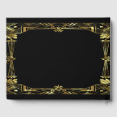 Luxe goud en zwart art deco lijst gastenboek (Achterkant)