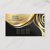 Luxe goud en zwart visitekaartje (Achterkant)