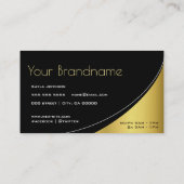 Luxe Goud en Zwarte Stijl Elegant Professional Visitekaartje (Achterkant)