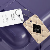 Luxe Goud Getuft Monogram Bagagelabel