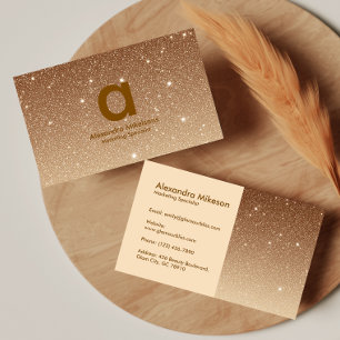 Luxe Goud Glitter Zakelijk Visitekaartje