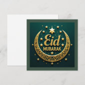 Luxe Goud Groen Eid Mubarak (Voorkant / Achterkant)