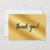 Luxe goud metallic bedankkaart (Voorkant)