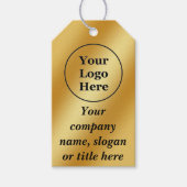 Luxe goud metallic cadeaulabel (Voorkant)