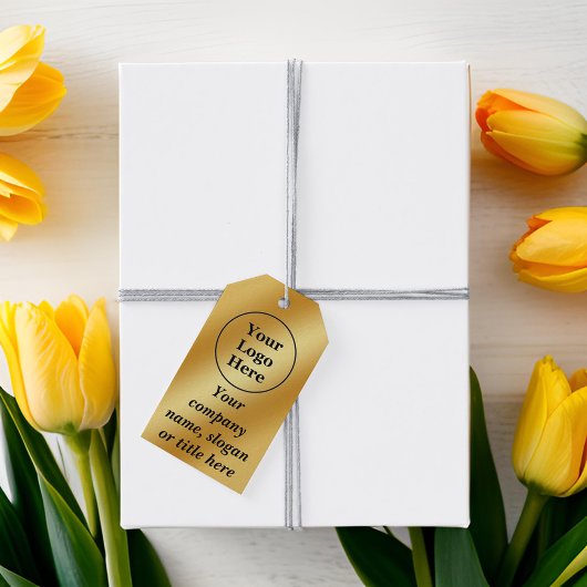 Luxe goud metallic cadeaulabel