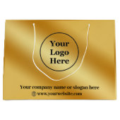 Luxe goud metallic groot cadeauzakje (Voorkant)