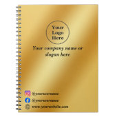 Luxe goud metallic notitieboek (Voorkant)